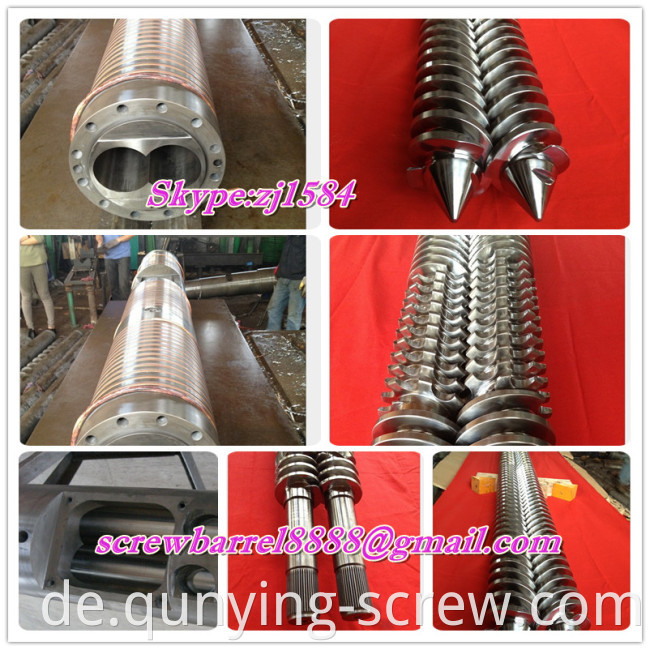 conical doubel barrel screw cylinder for pvc panel